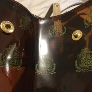 Vintage Borghese Clear Amber Color Large Tote Bag